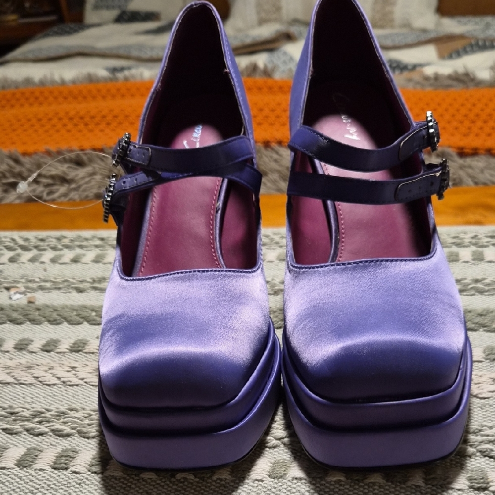 Circus by Sam Edelman Lavender Satin Platform Heels